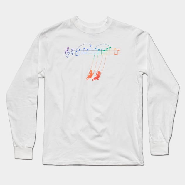 Music Swing Long Sleeve T-Shirt by ilovedoodle